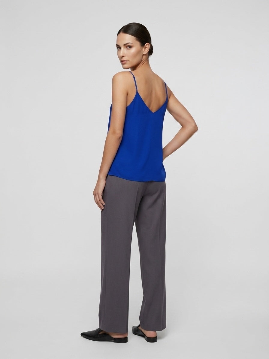 Lace Trim Camisole Top - Blue (2)