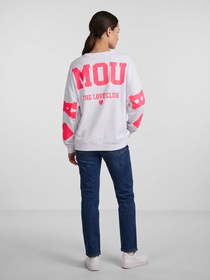 Relaxed Fit Crew Neck Sweatshirt - White (2)
