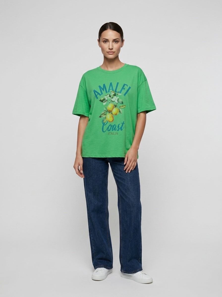 Amalfi Lemon Graphic T-Shirt - Lime Green