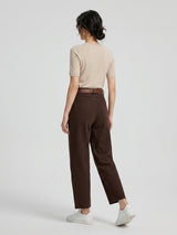Balloon Leg High Waisted Jeans - Chocolate (2)