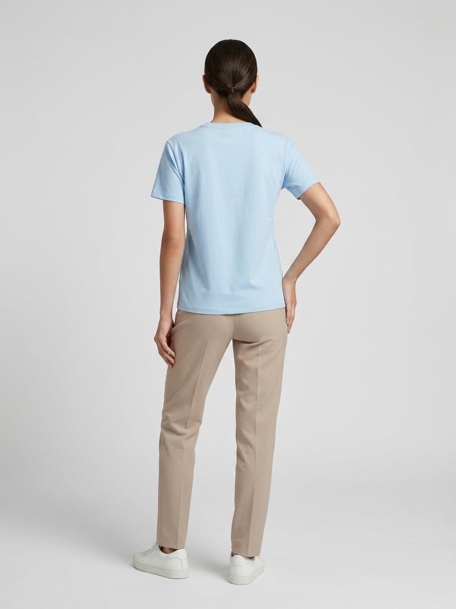 Graphic Print T-Shirt - Light Sky Blue (2)