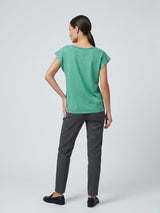 Graphic V-Neck Tee - Medium Sea Green (2)