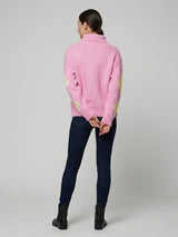 Argyle Knit Polo Sweater - Pink (2)