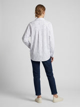 Embellished Striped Cotton Shirt - White (2)