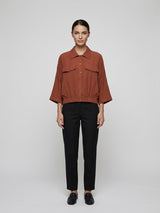Relaxed Utility Jacket - Rust