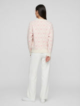 Argyle Heart Knit Jumper - Cream (2)