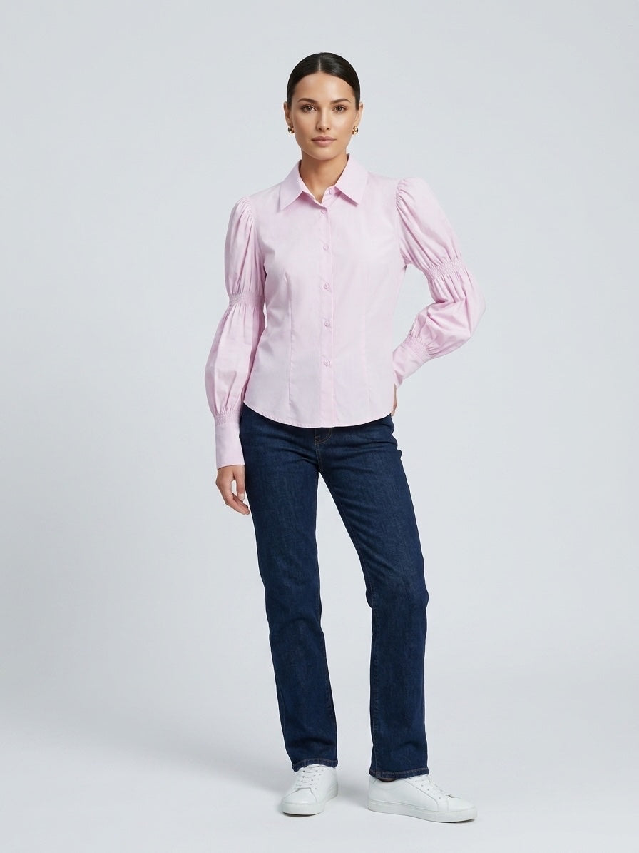 Voluminous Puff Sleeve Shirt - Lavender