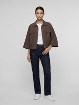 Relaxed Utility Jacket - Saddle Brown