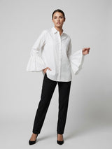 Flared Cuff Shirt - White