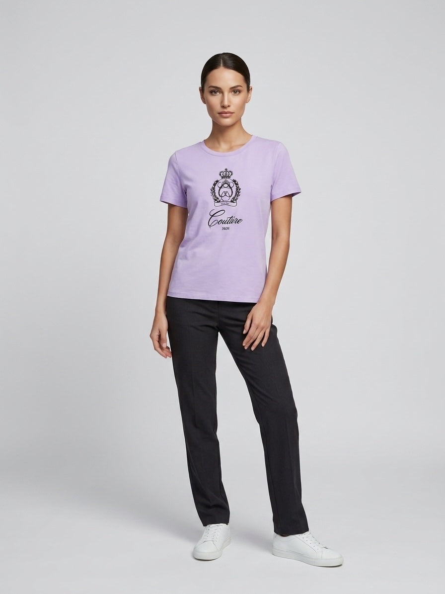Graphic Crest T-Shirt - Lavender