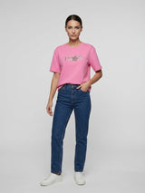 Embellished Star Graphic Tee - Baby Pink
