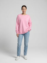 Relaxed Fit Crewneck Sweatshirt - Baby Pink