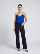 Lace Trim Camisole Top - Blue