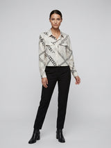 Chain Print Shirt - White